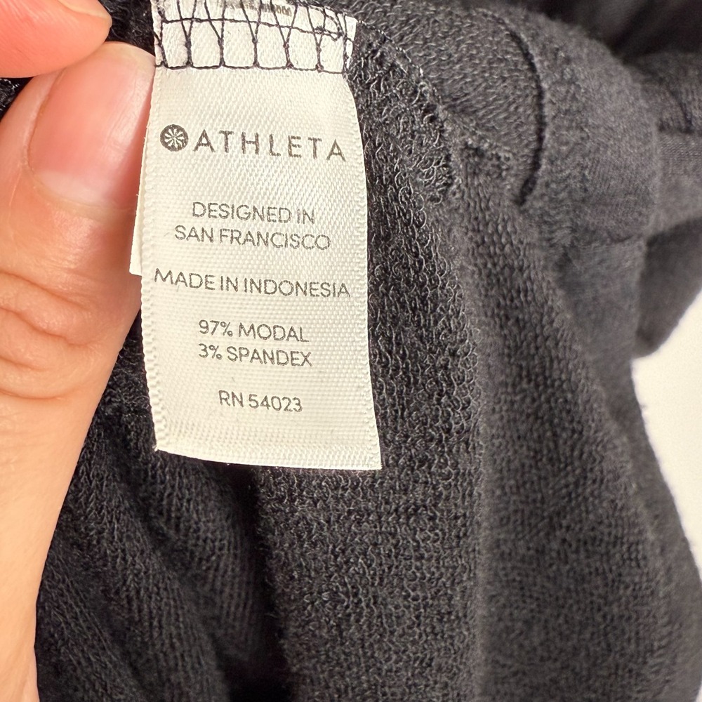 Athleta Women's Small Black Long Sleeve Midi Dress Witchy Whimsigoth Athleisure - Picture 6 of 10